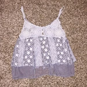 Light & dark grey crop top